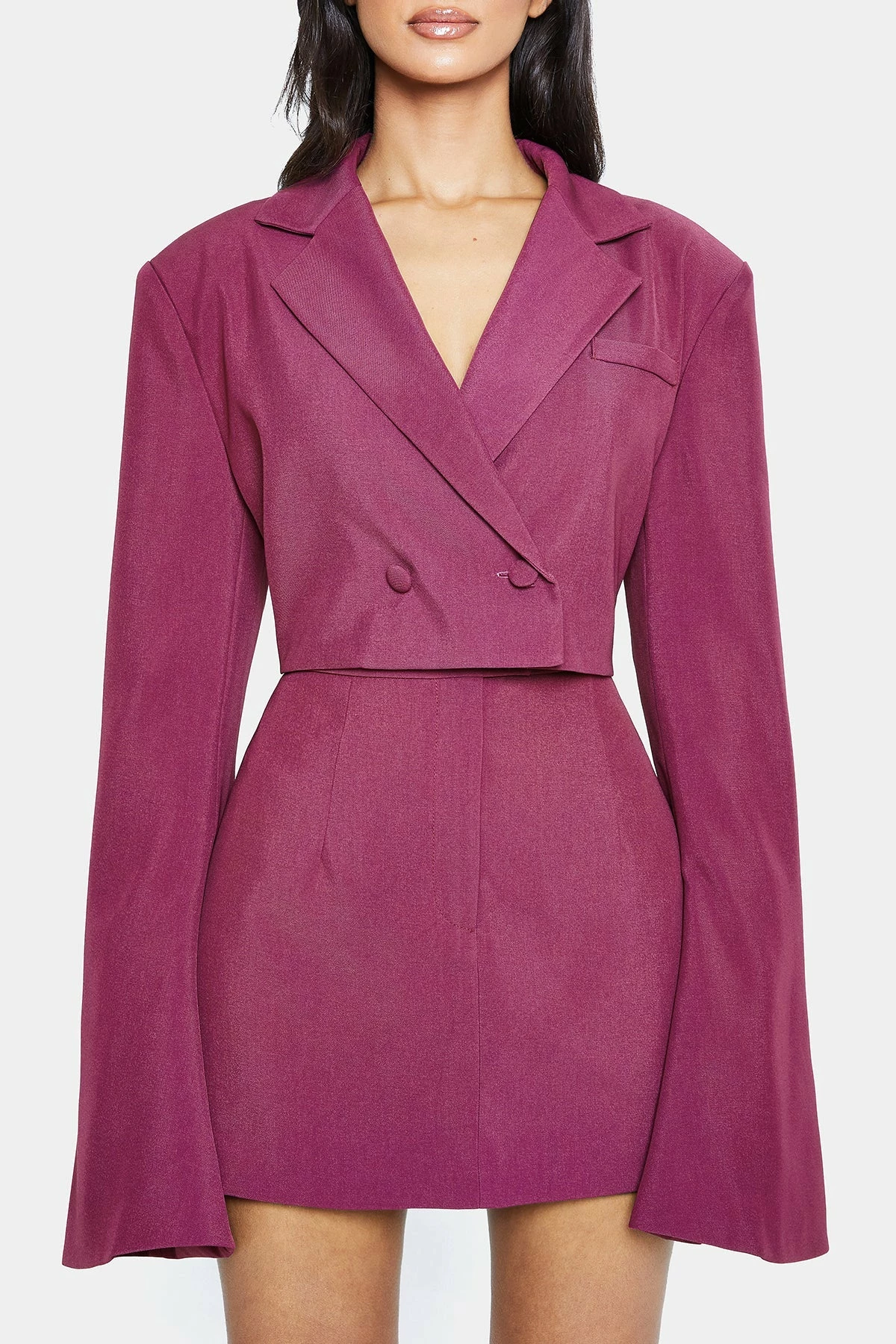 SOLADO Lapel Neck Button Front Cinched Waist Blazer 6 SOLADO Lapel Neck Button Front Cinched Waist Blazer - Image 6