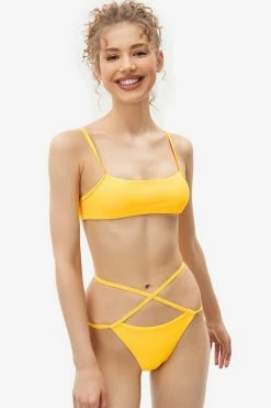 Solado Square Neck Tie Detail Bikini Swimsuit