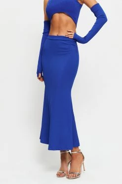 Alternative view of SOLADO High Waist Bodycon Mermaid Maxi Skirt