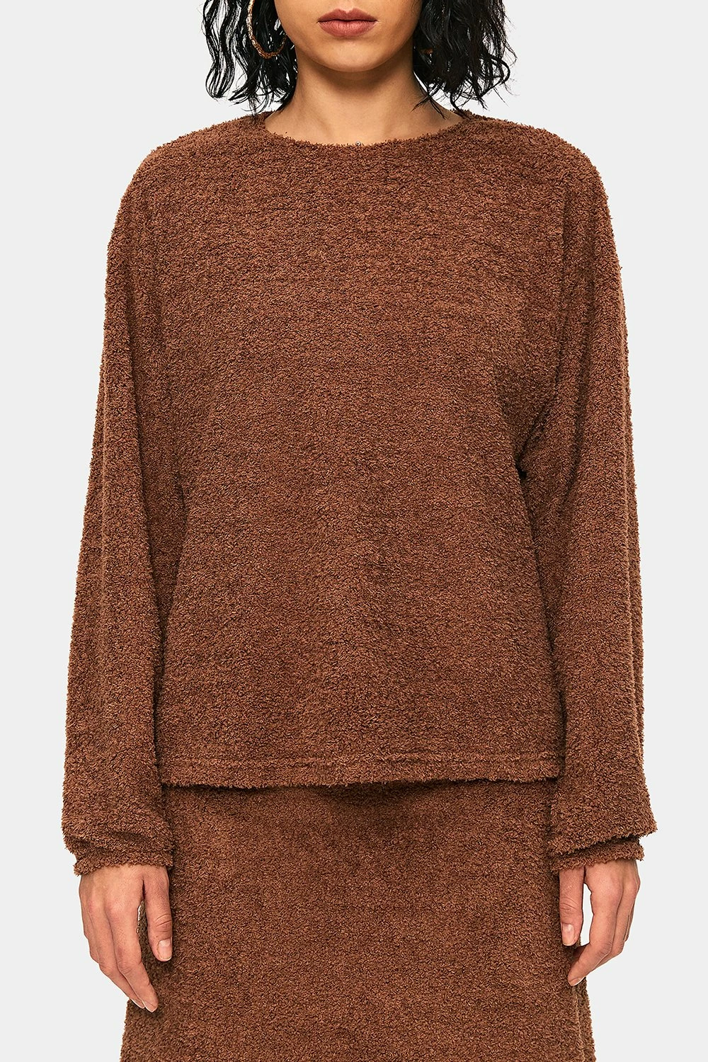 SOLADO Fuzzy Drop Shoulder Long Sleeve Top 6 SOLADO Fuzzy Drop Shoulder Long Sleeve Top - Image 6