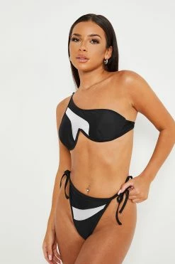 Solado One Shoulder Colorblock Underwire Bikini Swimsuit