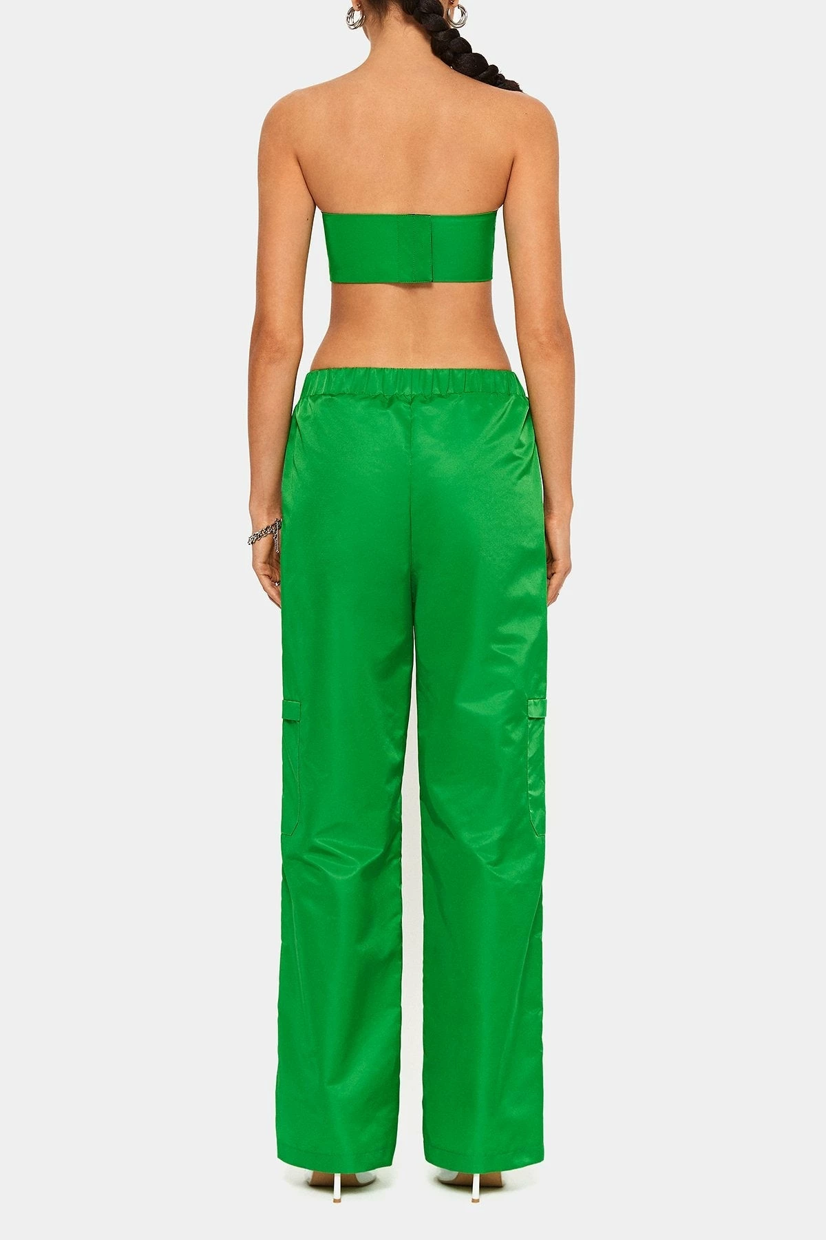 SOLADO Solid Tube Crop Top & Low Waist Cargo Pants Set 7 SOLADO Solid Tube Crop Top & Low Waist Cargo Pants Set - Image 7