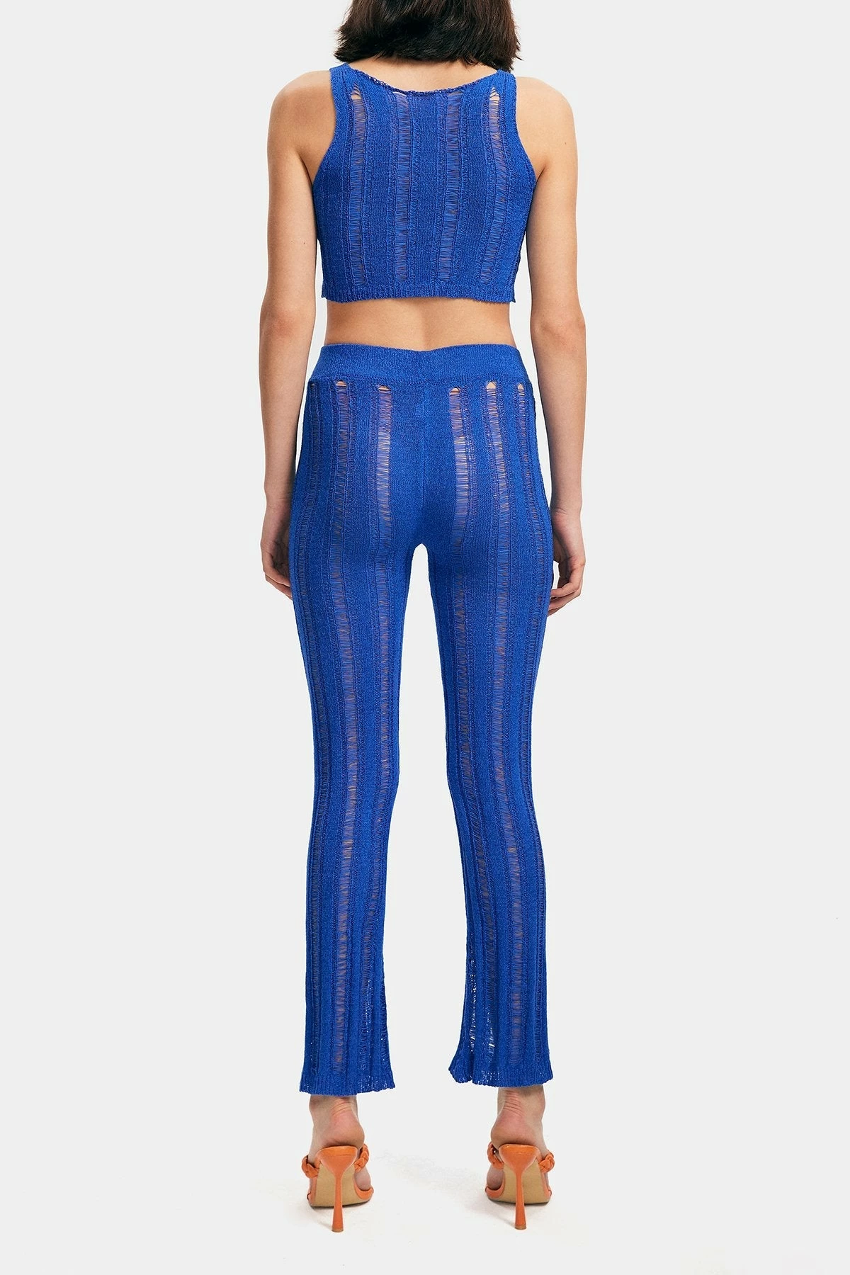 Solado Ripped Knit Tank Top & High Waist Solid Pants Set 7 Solado Ripped Knit Tank Top & High Waist Solid Pants Set - Image 7