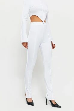 Alternative view of SOLADO High Waist Seam Detail Split Hem Skinny Pants