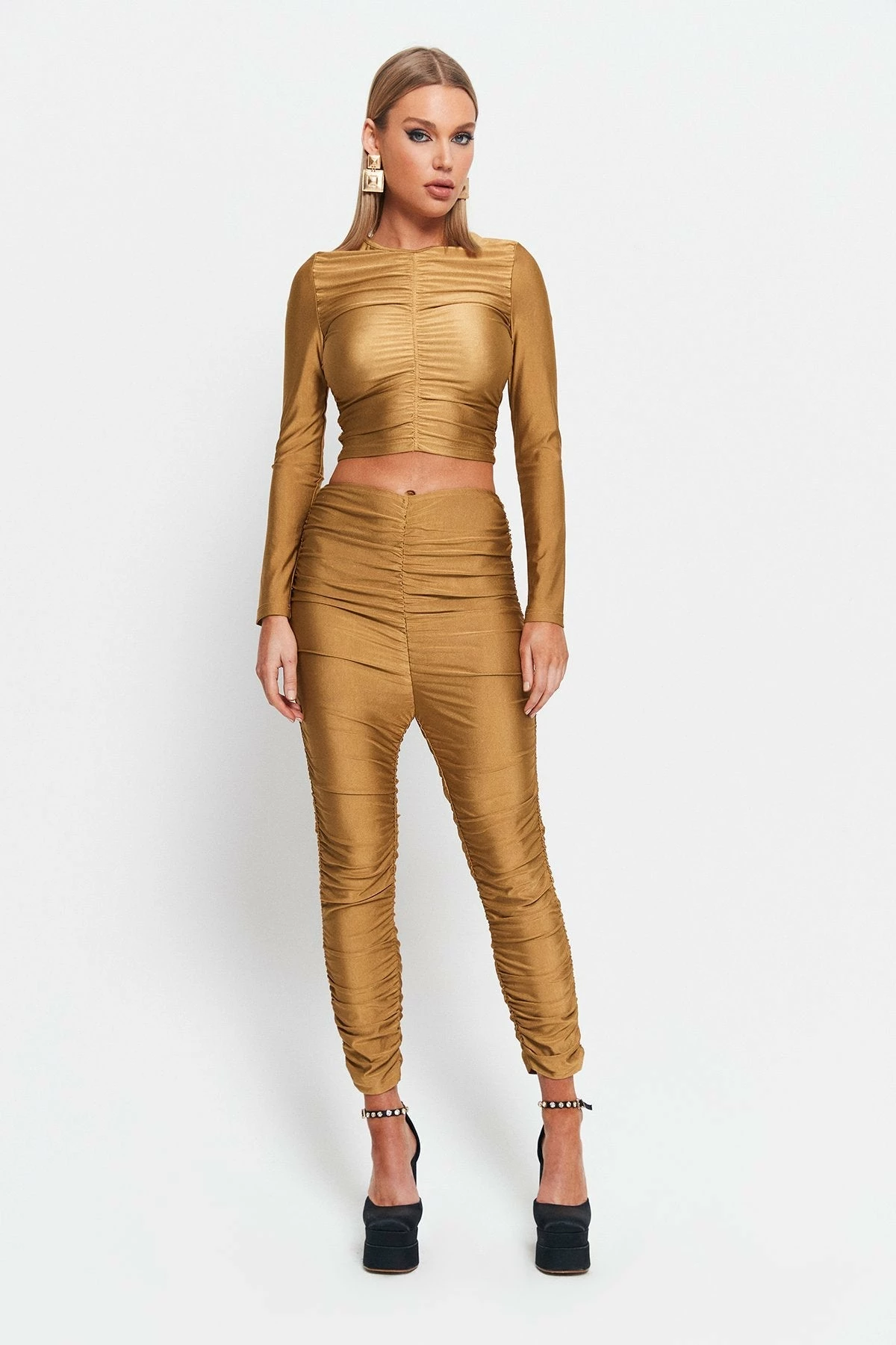 SOLADO High Waist Ruched Solid Skinny Pants 5 SOLADO High Waist Ruched Solid Skinny Pants - Image 5