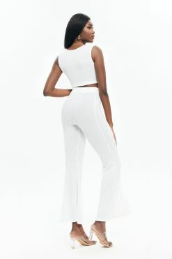 Alternative view of Solado Waffle Knit Crop Top & High Waist Flared Pants Set