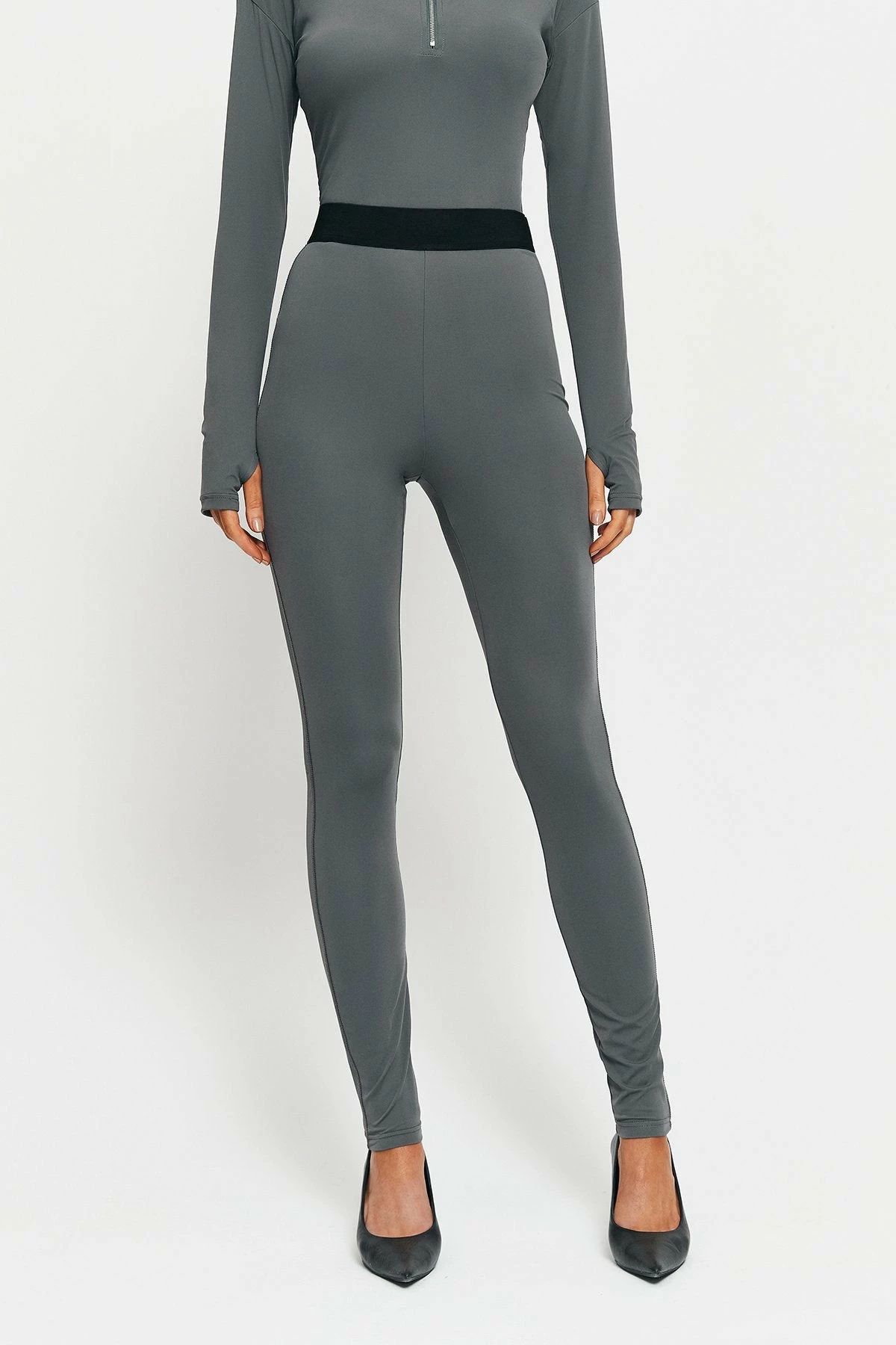 SOLADO High Waist Colorblock Trim Bodycon Skinny Pants 1 SOLADO High Waist Colorblock Trim Bodycon Skinny Pants