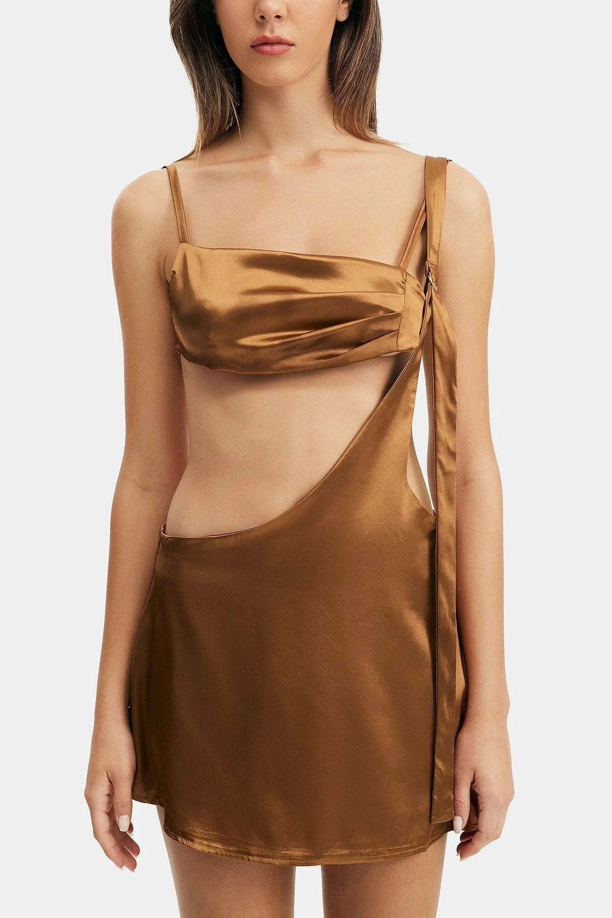 Solado Satin Backless Corset Top & Asymmetric A-Line Skirt Set 6 Solado Satin Backless Corset Top & Asymmetric A-Line Skirt Set - Image 6