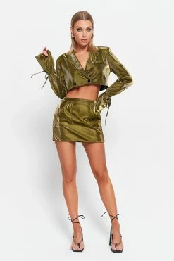 SOLADO Plunging Neck Tie Sleeve Sheen Crop Coat 10 SOLADO Plunging Neck Tie Sleeve Sheen Crop Coat -Solado Shop jpeg 30776a99 b9a6 4573 bc04 ce510ccf25e6 1800x1800