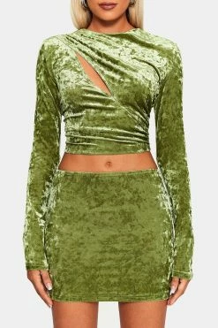 SOLADO Cut Out Long Sleeve Top & Velvet Bodycon Skirt Set -Solado Shop jpeg 350cfe07 ac43 45c3 ae87 d5e99d27f984 1800x1800