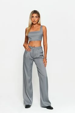 Alternative view of SOLADO Basic Square Neck Tank Top & Draped Pants Set