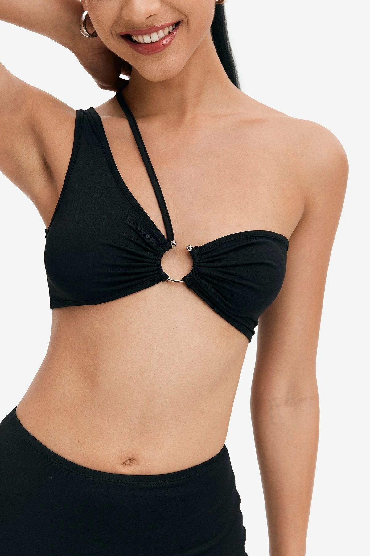 Solado One Shoulder Crop Top & Solid Skirt Set 5 Solado One Shoulder Crop Top & Solid Skirt Set - Image 5
