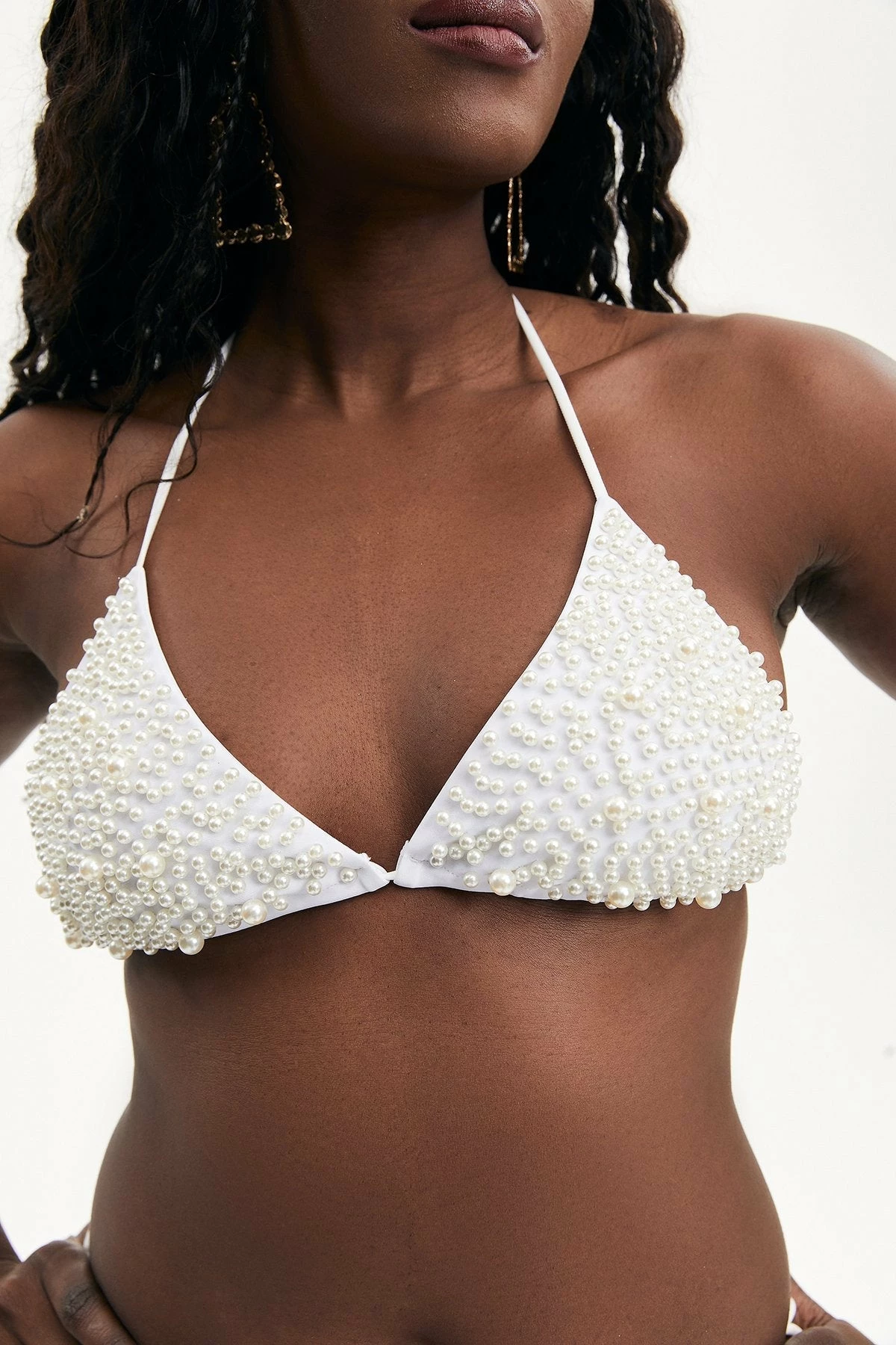 Solado Pearl Detail Halter Neck Bikini Swimsuit 5 Solado Pearl Detail Halter Neck Bikini Swimsuit - Image 5