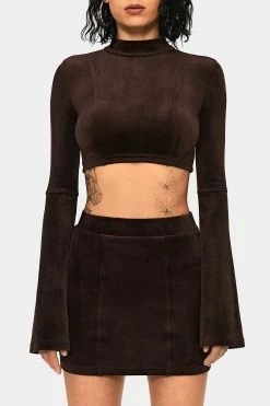 SOLADO Velvet Mock Neck Flared Sleeve Crop Top 12 SOLADO Velvet Mock Neck Flared Sleeve Crop Top -Solado Shop jpeg 3c0d916f 1513 4083 b0cb c4bf79e15f61 1800x1800