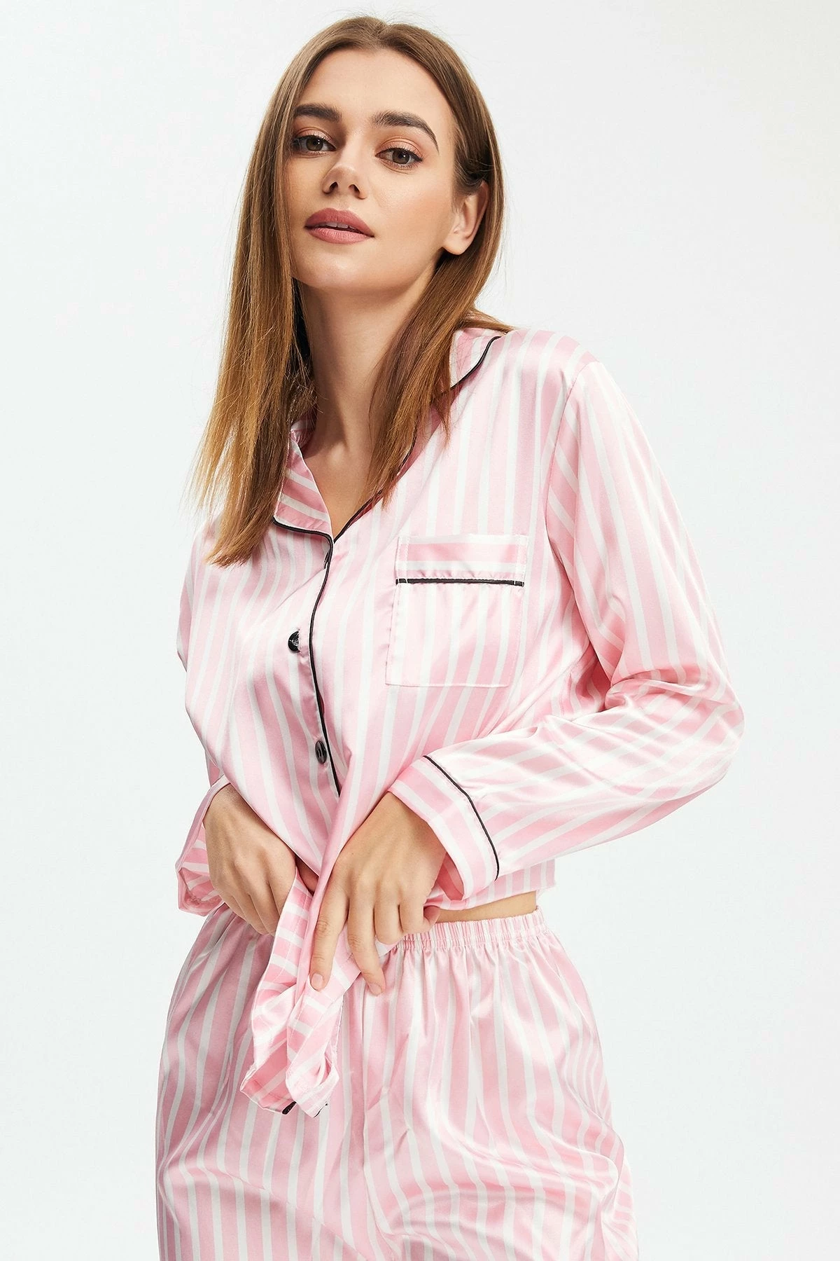 Solado Button Front Top & Stripe Print Pants Set 5 Solado Button Front Top & Stripe Print Pants Set - Image 5