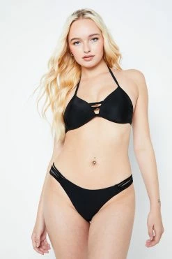 Solado Halter Neck Cut Out Tie Detail Bikini Swimsuit