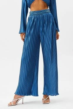 Alternative view of SOLADO High Waist Dual Pocket Pleat Wide Leg Pants