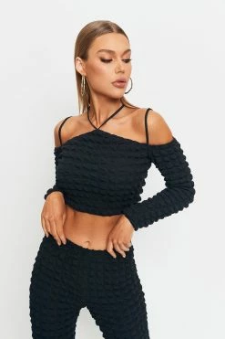 SOLADO Halter Neck Cold Shoulder Bubble Textured Crop Top 9 SOLADO Halter Neck Cold Shoulder Bubble Textured Crop Top -Solado Shop jpeg 47668c6c 2b4e 4748 8dcf 8f53bb32184b 1800x1800