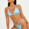 Solado Tie Dye Cut Out Cross Hem Backless Bikini Swimsuit