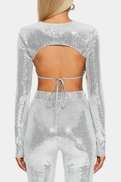 SOLADO Sequin Open Back Tie Detail Long Sleeve Top -Solado Shop jpeg 494695e6 a063 46fc 8547 6fb88ed3147b 1800x1800