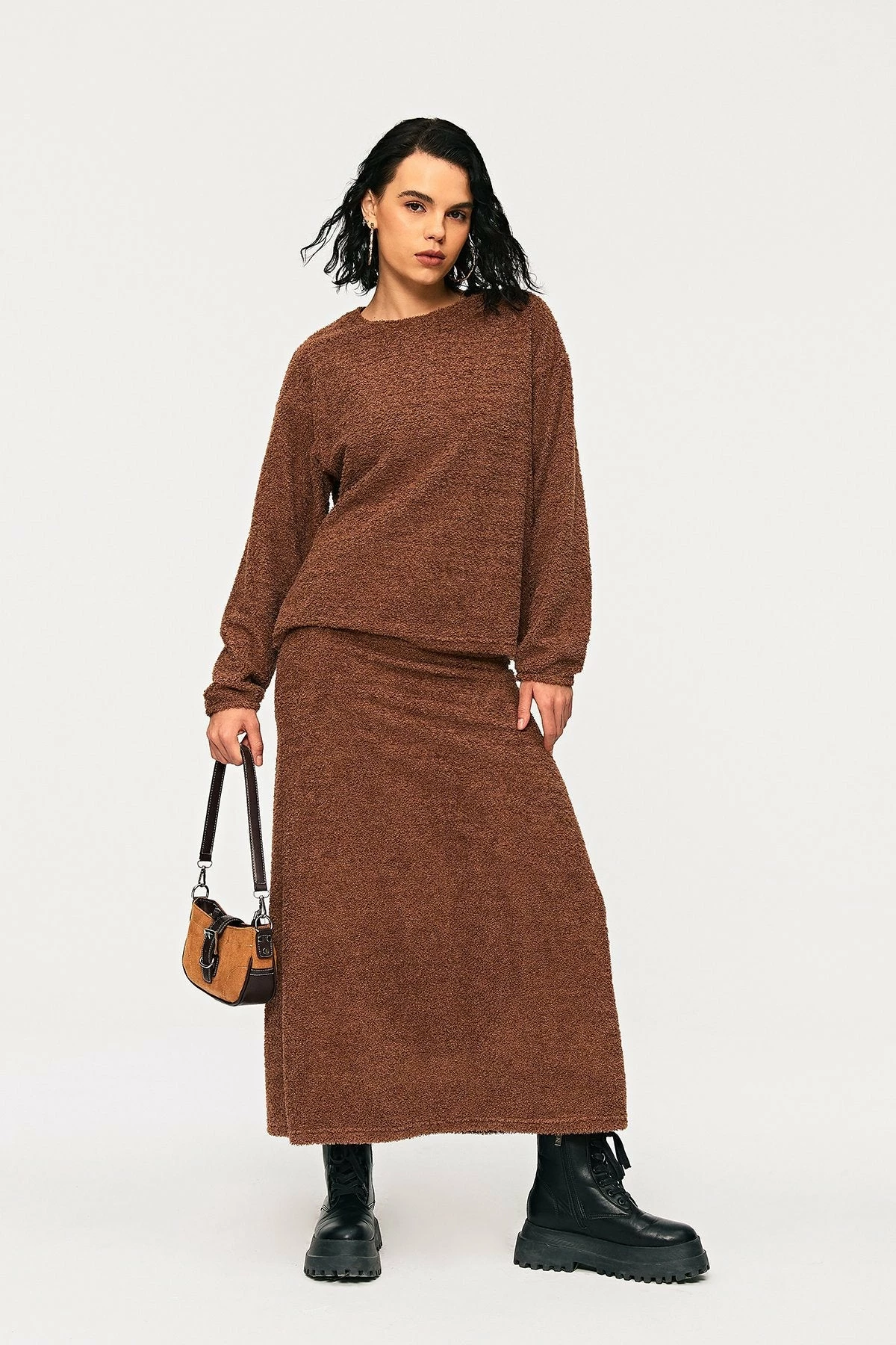 SOLADO Fuzzy Drop Shoulder Long Sleeve Top 3 SOLADO Fuzzy Drop Shoulder Long Sleeve Top - Image 3