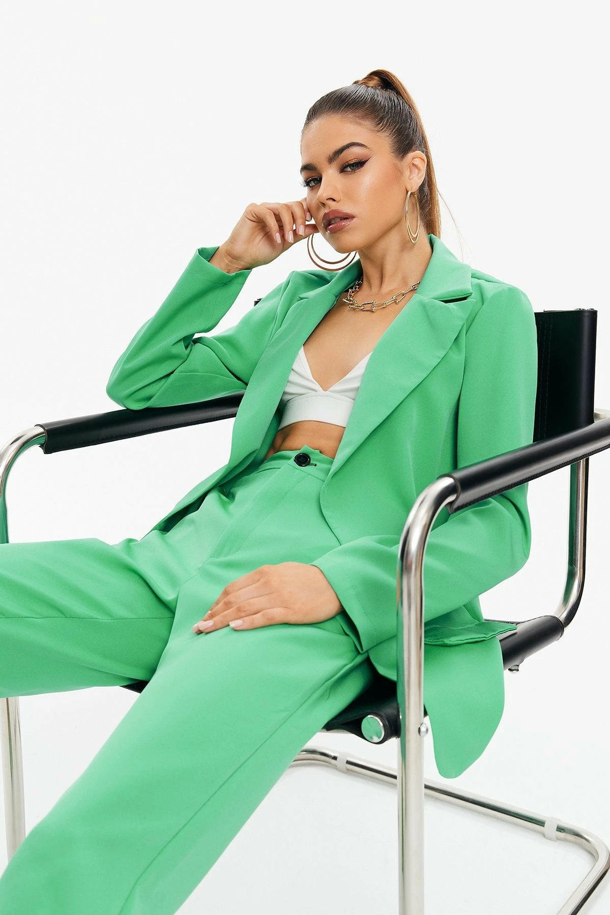 Solado Oversized Flap Pocket Wide Leg Suit Set 6 Solado Oversized Flap Pocket Wide Leg Suit Set - Image 6