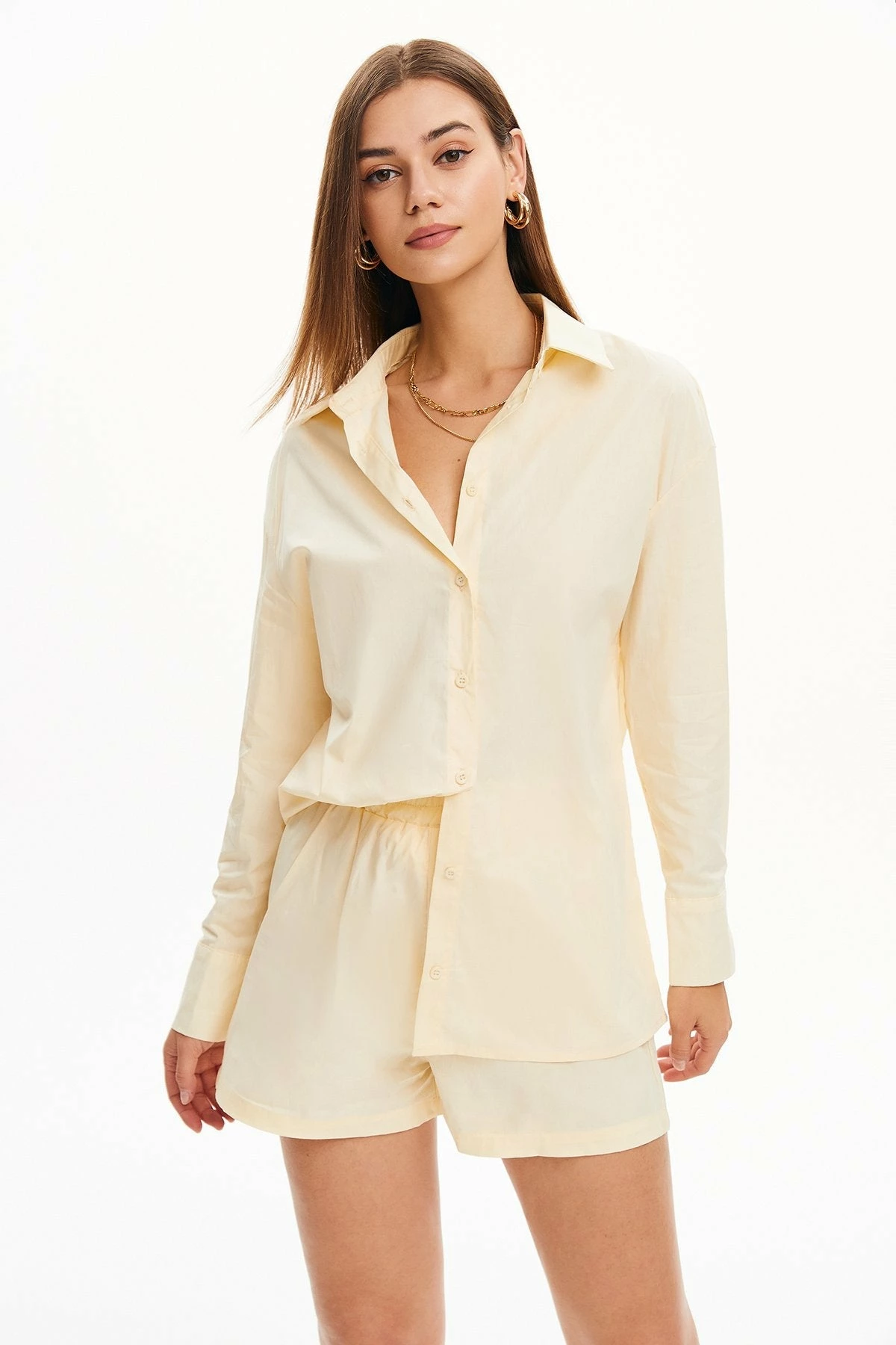 Solado Button Front Top & Solid Shorts Set 6 Solado Button Front Top & Solid Shorts Set - Image 6