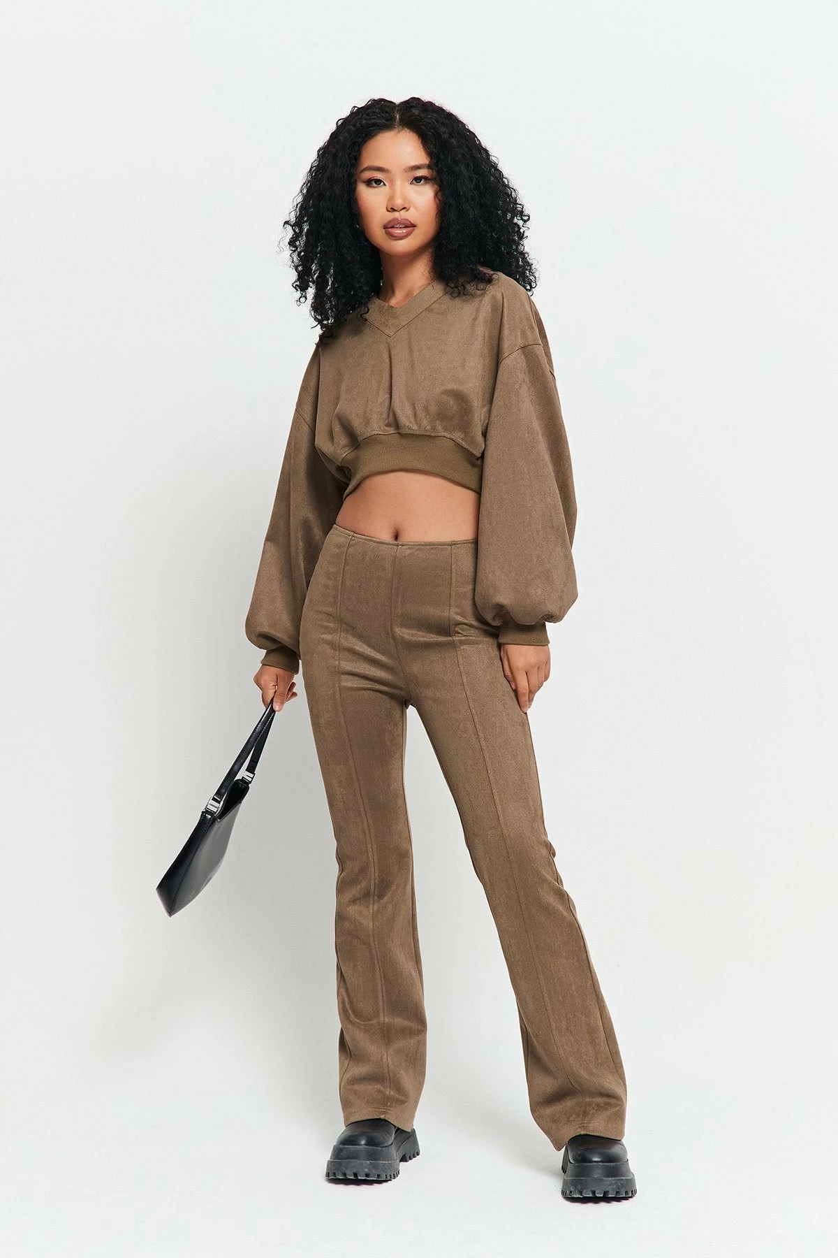 SOLADO Low Waist Seam Detail Solid Straight Pants 5 SOLADO Low Waist Seam Detail Solid Straight Pants - Image 5