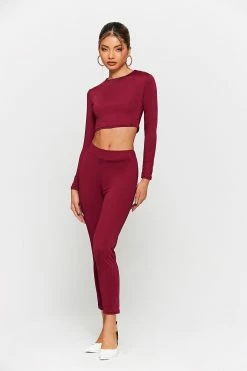Alternative view of Solado Basic Soild Long Sleeve Top & High Waist Pants Set