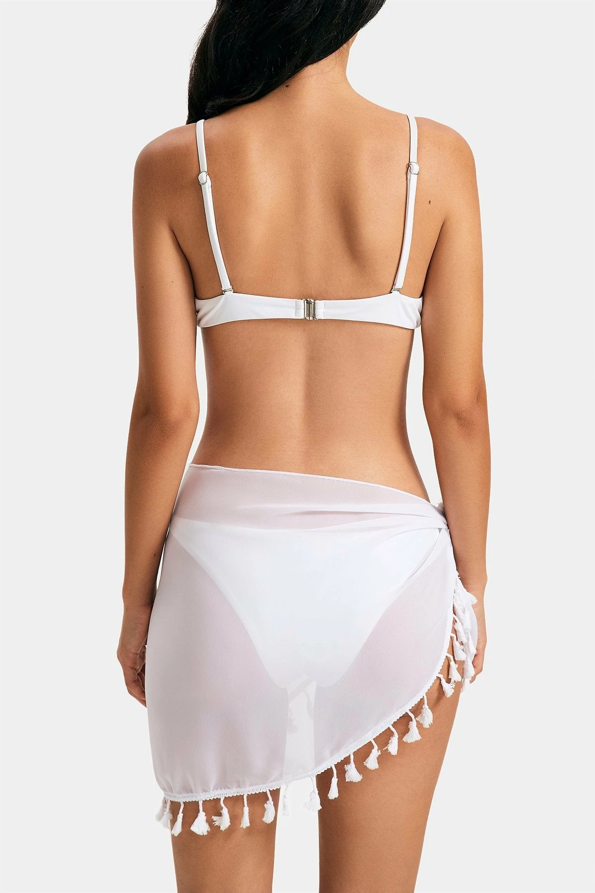 Solado Underwire Solid Bikini Swimsuit With Tassel Cover Up 7 Solado Underwire Solid Bikini Swimsuit With Tassel Cover Up - Image 7
