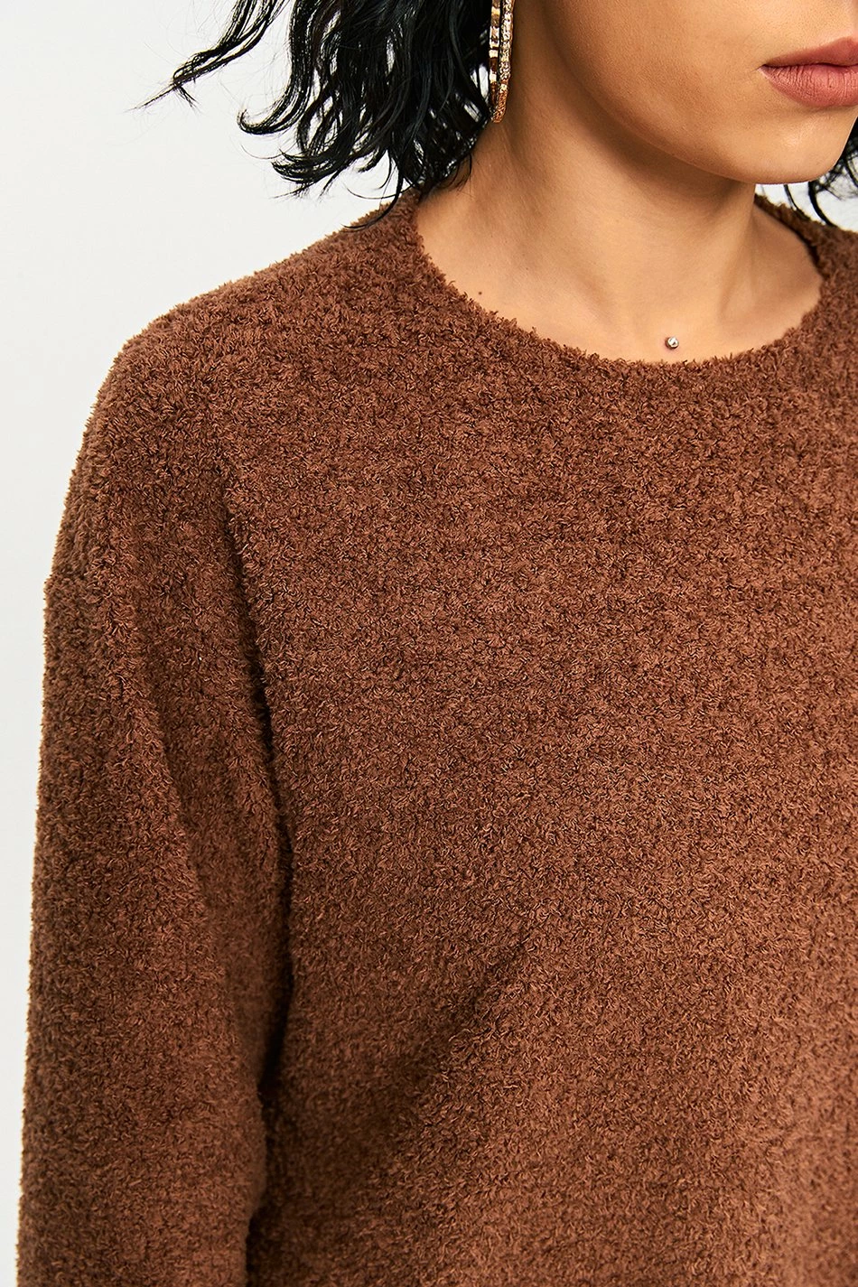SOLADO Fuzzy Drop Shoulder Long Sleeve Top 5 SOLADO Fuzzy Drop Shoulder Long Sleeve Top - Image 5