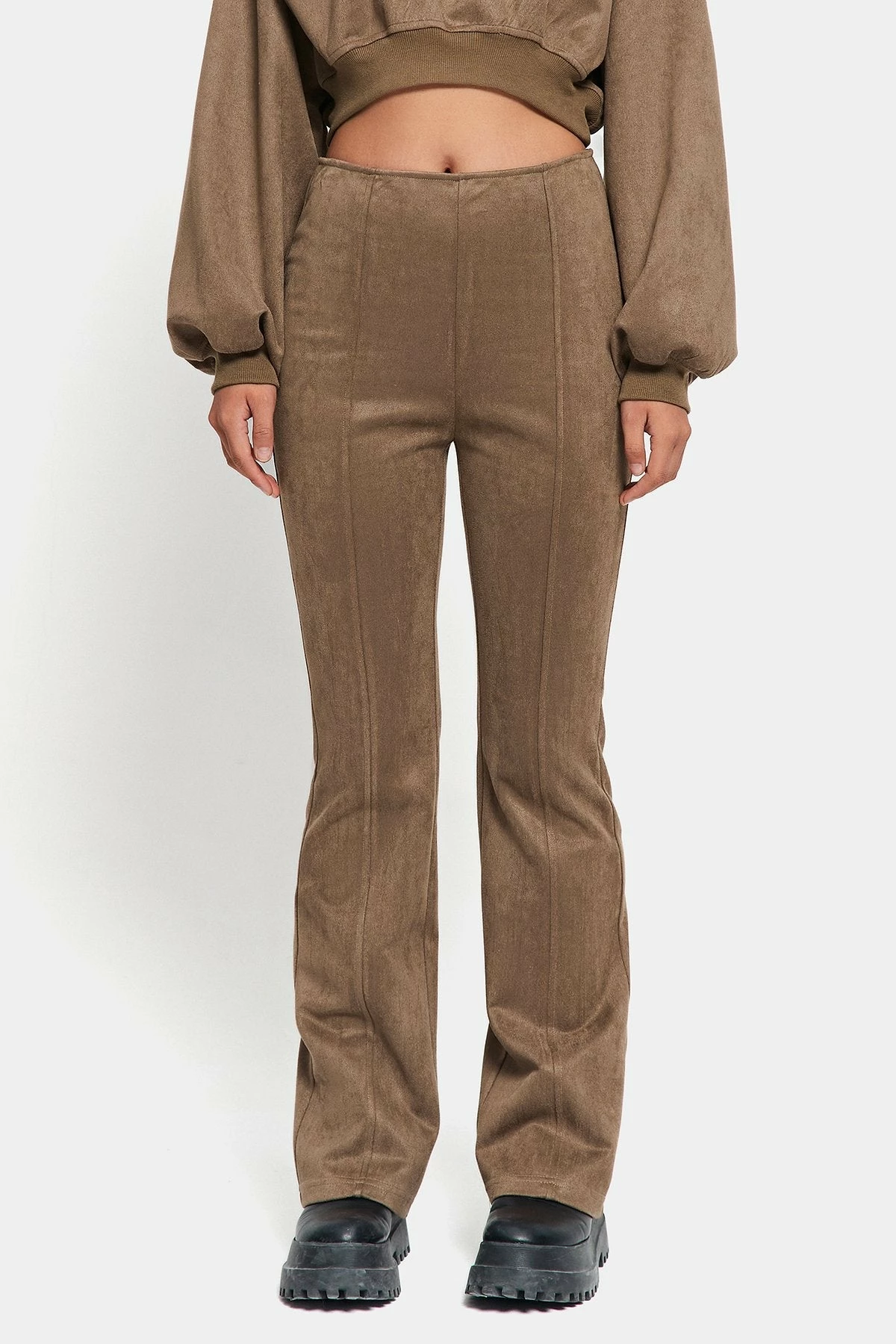 SOLADO Low Waist Seam Detail Solid Straight Pants 6 SOLADO Low Waist Seam Detail Solid Straight Pants - Image 6