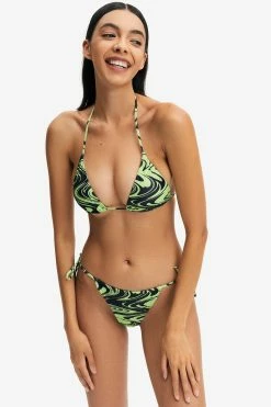 Solado Swirl Print Backless Bikini Swimsuit