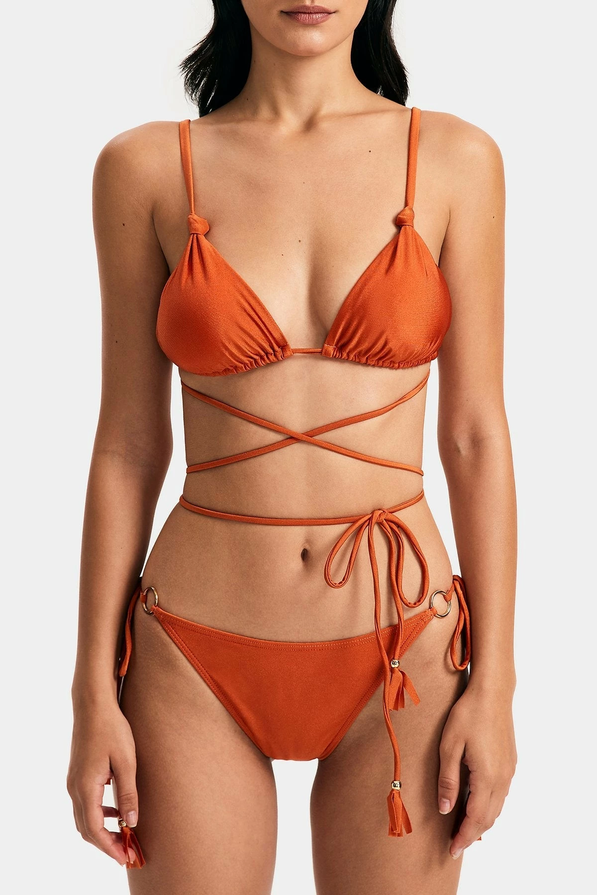 Solado Cross Tie Tassel Charm Backless Bikini Swimsuit 6 Solado Cross Tie Tassel Charm Backless Bikini Swimsuit - Image 6