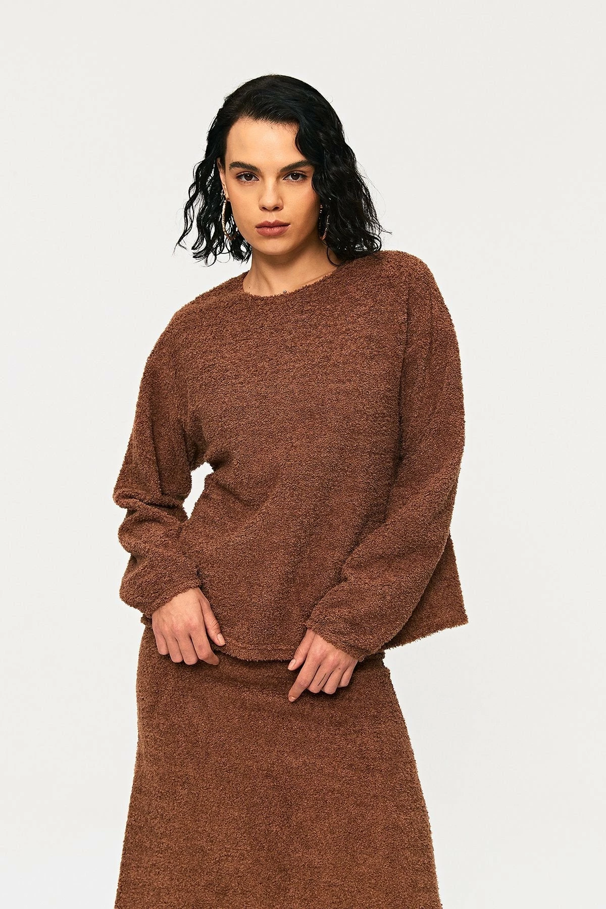 SOLADO Fuzzy Drop Shoulder Long Sleeve Top 2 SOLADO Fuzzy Drop Shoulder Long Sleeve Top - Image 2