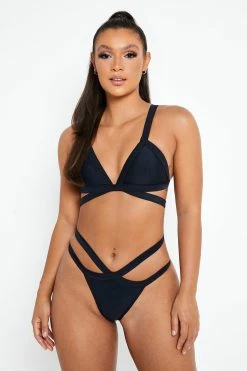 Solado Cut Out Cross Hem Push Up Bikini Swimsuit