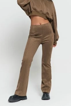 Alternative view of SOLADO Low Waist Seam Detail Solid Straight Pants
