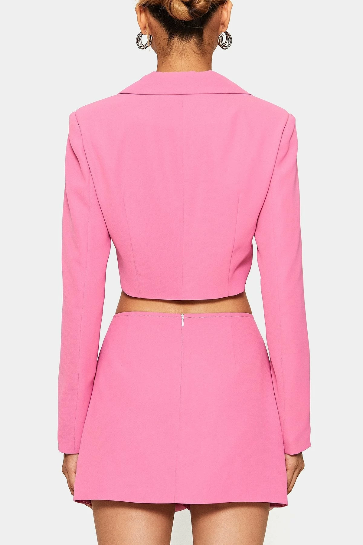 SOLADO Single Buttoned Crop Blazer & Wrap Hem Mini Skirt Set 7 SOLADO Single Buttoned Crop Blazer & Wrap Hem Mini Skirt Set - Image 7