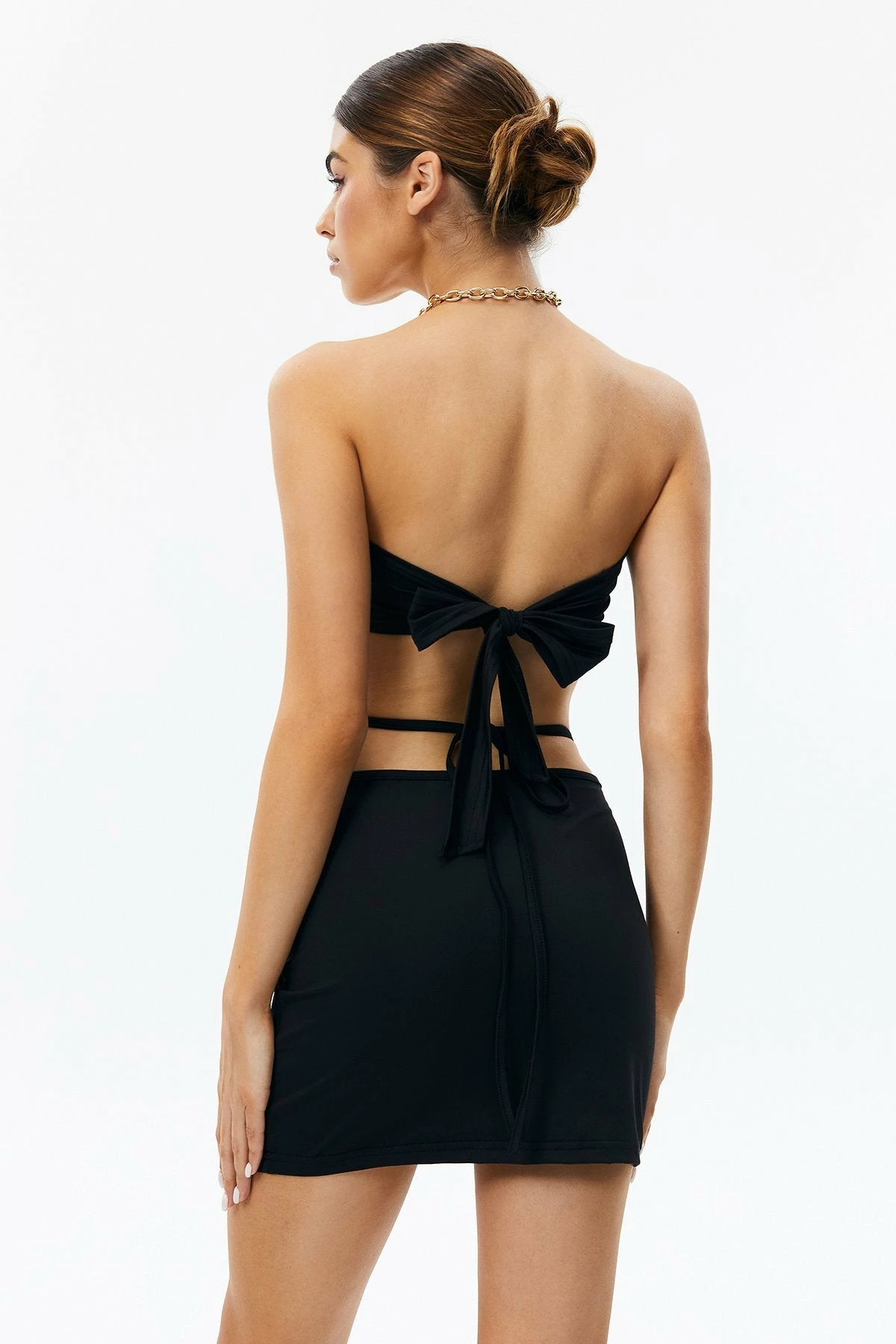 Solado Backless Hanky Hem Top & Cut Out Skirt Set 2 Solado Backless Hanky Hem Top & Cut Out Skirt Set - Image 2
