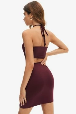 Alternative view of Solado O-ring Halter Neck Crop Top & Cut Out Skirt Set