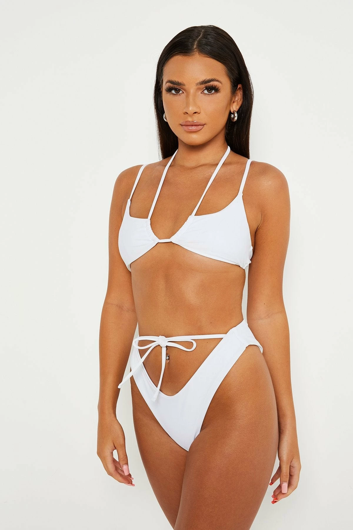 Solado Halter Neck Tie Detail Solid Bikini Swimsuit 2 Solado Halter Neck Tie Detail Solid Bikini Swimsuit - Image 2