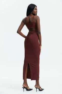 Alternative view of Solado Backless Ruched Slit Hem Two Piece Skirt Set