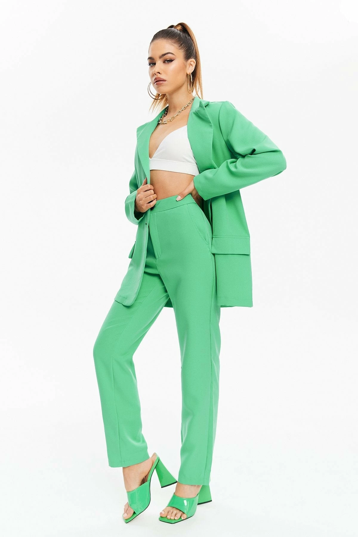 Solado Oversized Flap Pocket Wide Leg Suit Set 3 Solado Oversized Flap Pocket Wide Leg Suit Set - Image 3