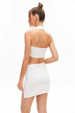 Alternative view of Solado Solid Backless Crop Top & Slit Hem Skirt Set