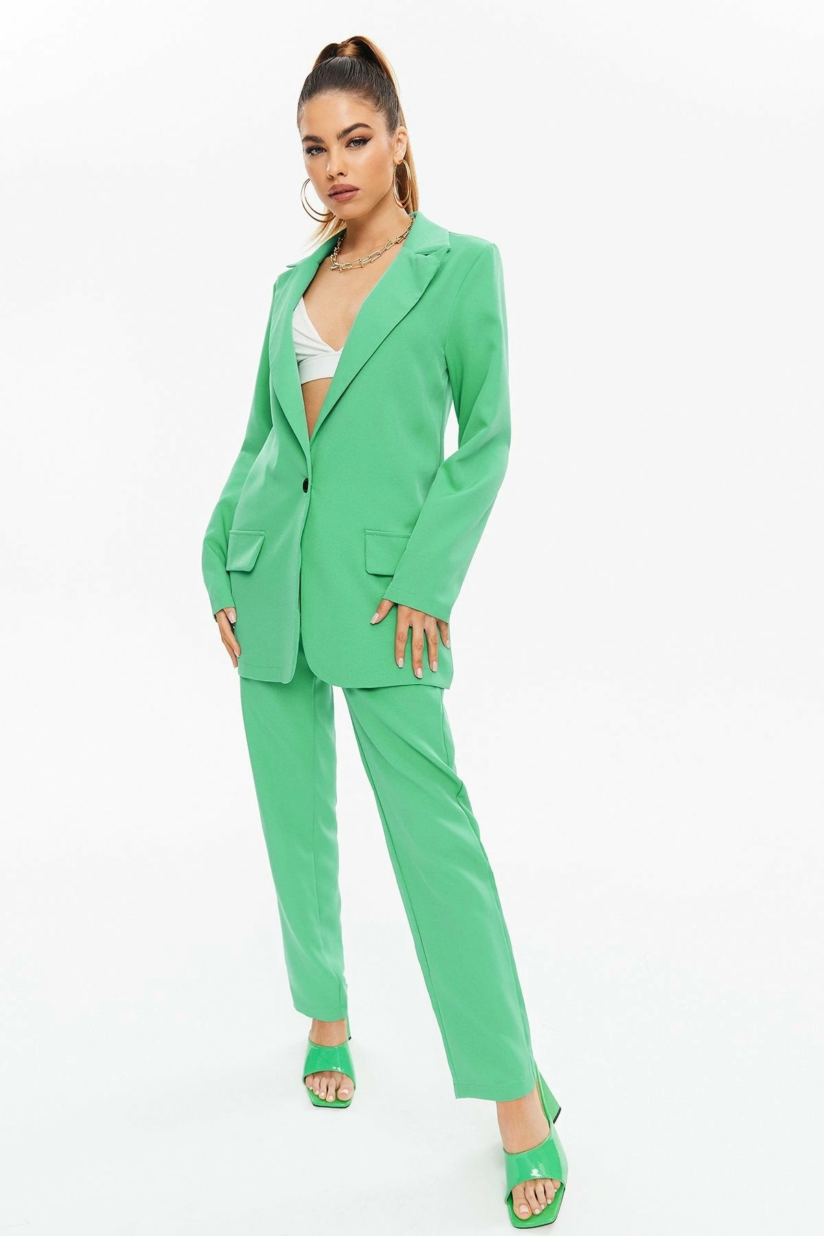 Solado Oversized Flap Pocket Wide Leg Suit Set 4 Solado Oversized Flap Pocket Wide Leg Suit Set - Image 4