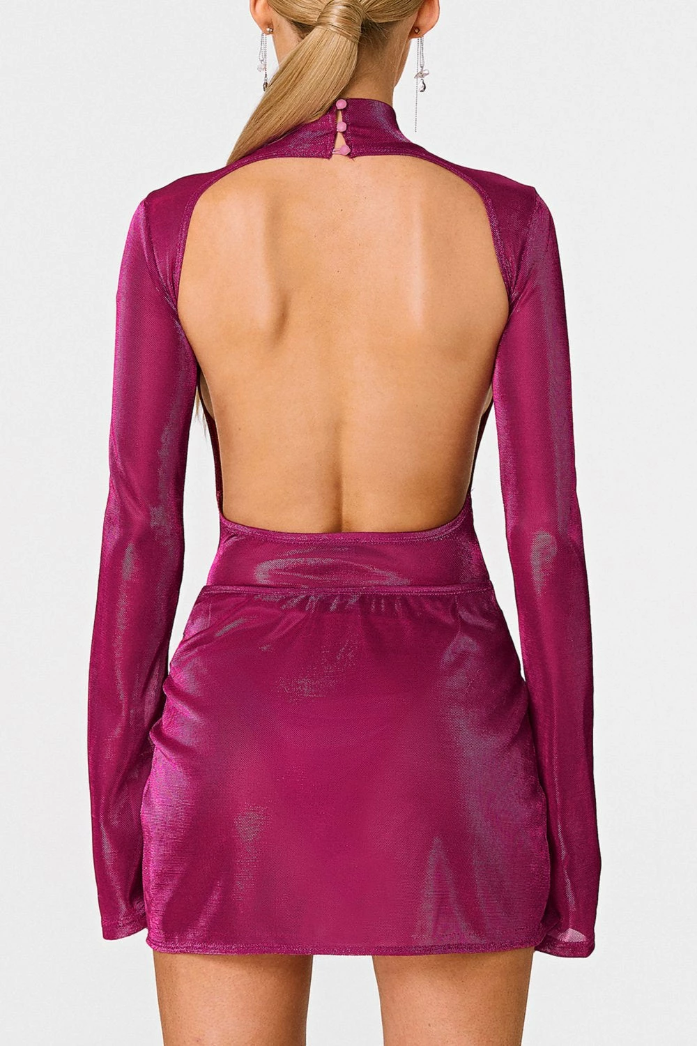 SOLADO Open Back Long Sleeve Bodysuit & Split Hem Skirt Set 7 SOLADO Open Back Long Sleeve Bodysuit & Split Hem Skirt Set - Image 7