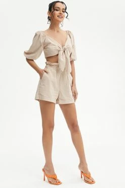 Solado Tie Front Puff Sleeve Crop Top & Paperbag Waist Shorts Set 7 Solado Tie Front Puff Sleeve Crop Top & Paperbag Waist Shorts Set -Solado Shop jpeg 8a20f178 47c8 4a18 9d9b dcb0b97611e7 1800x1800