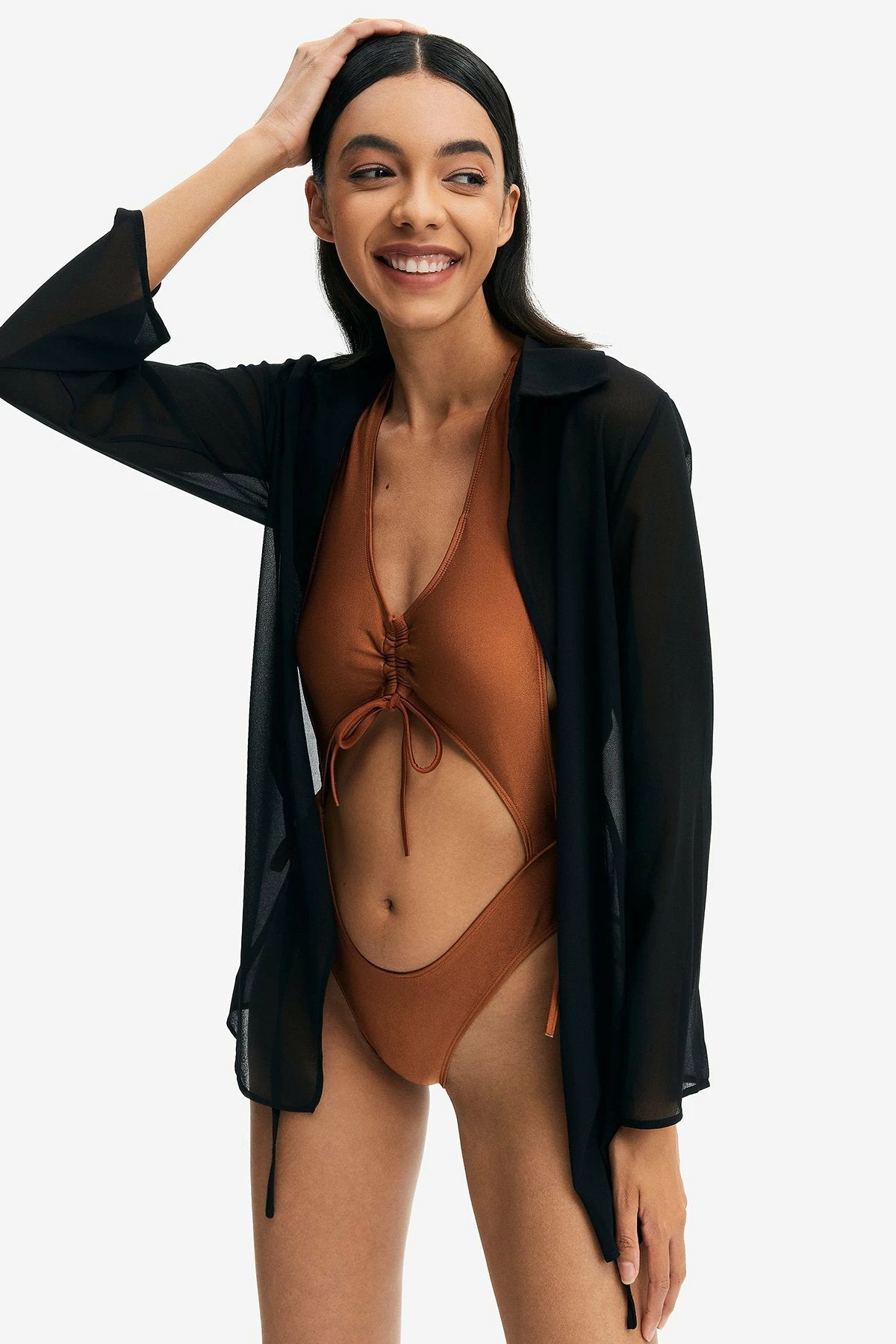 Solado Cut Out Drawstring Ruched One-piece Swimsuit 4 Solado Cut Out Drawstring Ruched One-piece Swimsuit - Image 4
