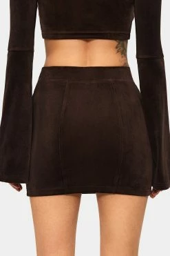 SOLADO Velvet High Waist Bodycon Solid Mini Skirt -Solado Shop jpeg 9072dbee e1bf 494f 8d9a 96321b933202 1800x1800
