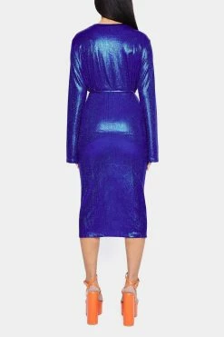 SOLADO Flared Sleeve Sheen Top & Ruched Split Hem Skirt Set -Solado Shop jpeg 90bc7737 b3cc 40ea 9fb3 8f4af9008aca 1800x1800